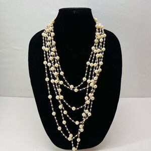 Source Unknown Multi-Layer Pearl‎ Necklace